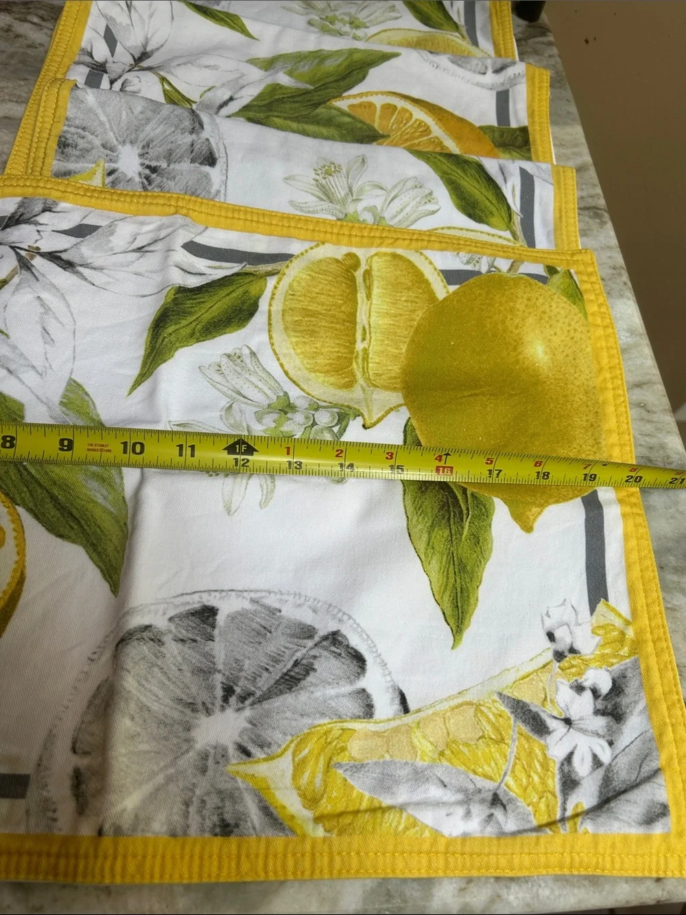 Williams Sonoma Meyer Lemon placemats Set 4 Cotton Limoncello Lemon Tree SICILY
